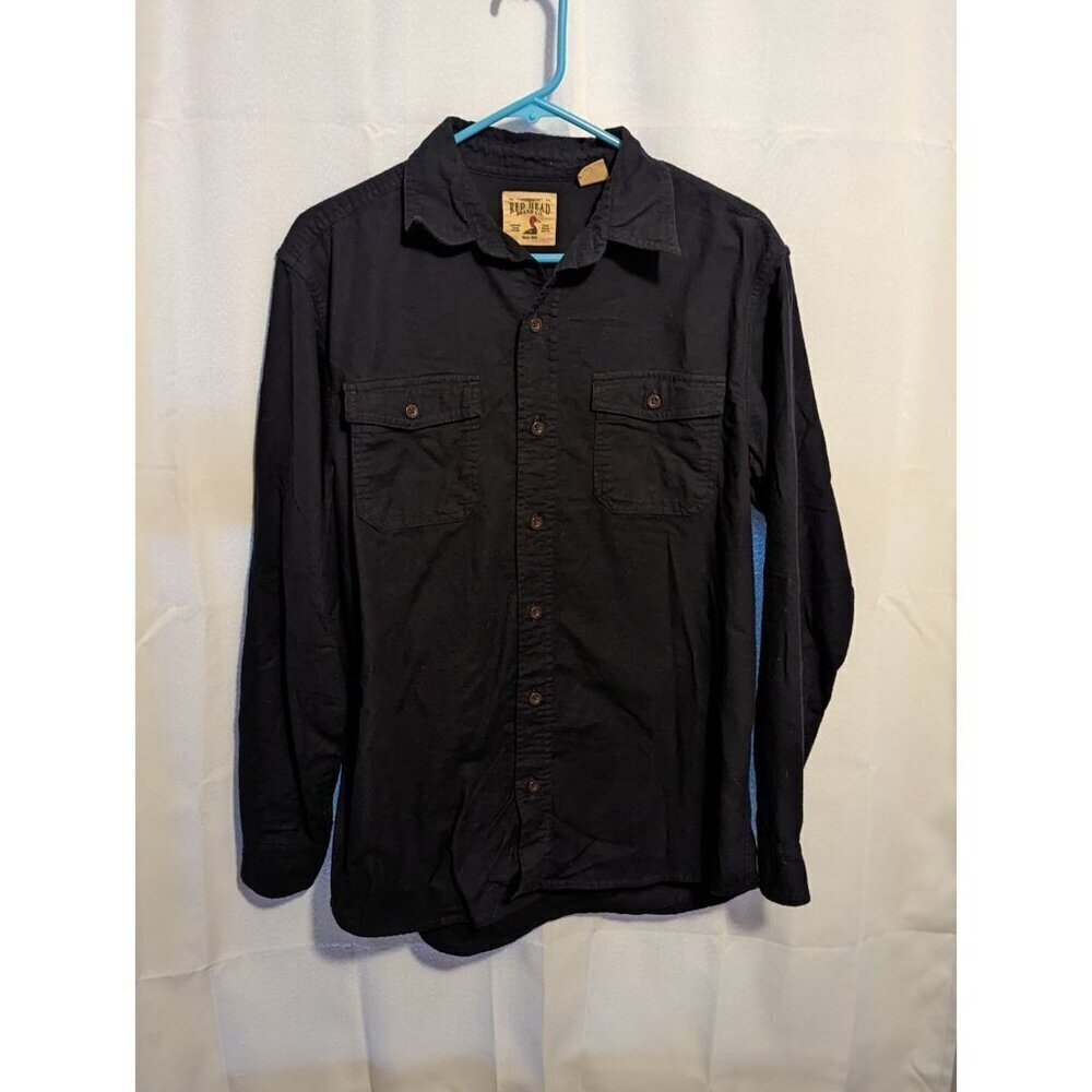 RedHead Shirt Mens Large L Blue Long Sleeve Button Up Pockets Outdoors Hiking